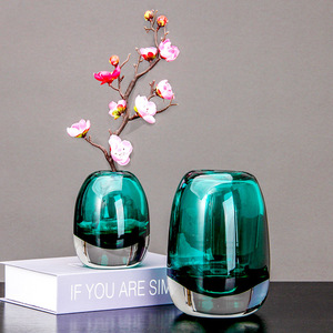 Vase cubique chinois en <span class=keywords><strong>verre</strong></span> bleu et blanc, fabrication chinoise, import - Product Image 4