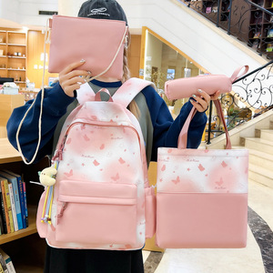 Sacs à dos scolaires pour étudiants, élégants, polyvalents, grande capacité, légers, simples, décontractés, avec fermeture éclair, en nylon respirant - Product Image 2