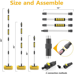 Brosse de nettoyage des roues de voiture Jaune Brosse de nettoyage de voiture Profession Outil de nettoyage de voiture Multifonction Détails Brosse 150 Non Expansion - Product Image 4