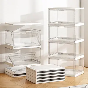 High Quality Display Box Multi-functional Save Space Plastic Foldable Plastic Box Storage Box Rack