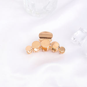 ZOYU最新デザインマルチサークル形ヘアクリップ新着ゴールドホワイトメタルヘアクリップファッションスタイルヘアアクセサリー - Product Image 5