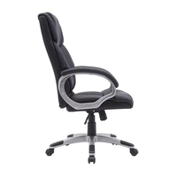 Chaise de bureau moderne design à dossier haut réglable en hauteur ergonomique en cuir avec maille tournante chaise de bureau Guest Manager