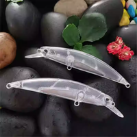 Subwater Minnow 9cm/12g Leurre Corps Blanc DIY Recolor ABS Matériel pour Océan Bateau Pêche Basse Truite Carpe Perche Vivaneau Marlin