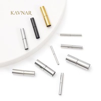 KAVNAR Bijoux de mode minimalistes de luxe léger en acier inoxydable plaqué or 18 carats avec fermoir coulissant cylindrique, vente en gros
