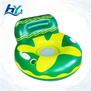 Bouée gonflable verte pour la plage et le lac, idéale pour se détendre – pour les activités estivales à la piscine et à la plage - Product Image 1