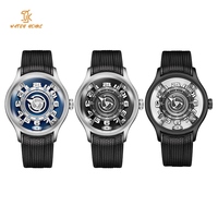 Montre de luxe pour homme, personnalisée avec logo OEM, mécanique automatique, heures sauteuses, cadran Le Dome, verre saphir, haut de gamme