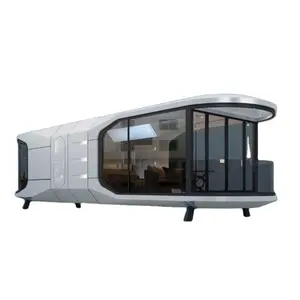 2024 Geprefabriceerde Cabine Huizen Verplaatsbare Villa Huis 40 Ft Container Voor Capsule Kleine Thuis Outdoor Office Pod