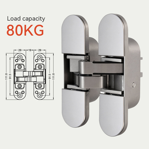 <span class=keywords><strong>บานพับ</strong></span><span class=keywords><strong>ประตู</strong></span>แบบซ่อน GD80 รุ่นโมเดิร์น หมุนได้ 180 องศา ปรับได้ <span class=keywords><strong>2</strong></span> ทิศทาง ผลิตจากสแตนเลส SUS304 ทนไฟ เปิดเงียบ - Product Image 1