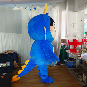 <span class=keywords><strong>Disfraz</strong></span> <span class=keywords><strong>de</strong></span> Dragón Azul con Cuernos Amarillos, Traje para Adultos, Ideal para Comic Con, Desfiles Callejeros, Festivales y Entretenimiento - Product Image 2