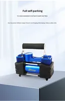 Compresseur d'air double cylindre haute performance 12V 150PSI 60L/min, gonfleur de pneus portable en aluminium avec manomètre à aiguille