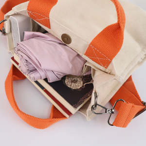 Gahumi Original Durable Gift Factory Le plus récent sac fourre-tout en coton pour le maquillage Sac d'épicerie en coton pliable à la flamme - Product Image 5