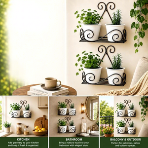 Soporte para Plantas de Hierro Rústico de 27 cm para Uso en Interiores y Exteriores - Product Image 3