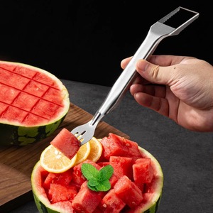Cuchillo para cortar sandía de acero inoxidable, cortador de frutas, herramienta para cortar melón en cubos, herramienta de cocina para preparar piña, pomelo y verduras - Product Image 6
