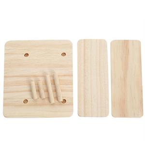 Wholesale Custom Pine Wood Rectangle Five-Tier Modern Varnish Flexible Design Optical <b>Glasses</b> Display Stand Storage <b>Rack</b> - Product Image 2