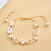 Bracelet tendance bohème avec breloques coquillages et étoiles de mer – Vente en gros, accessoire de mode pour les vacances d'été