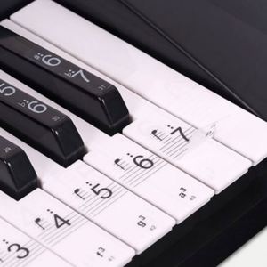 Pegatinas de teclado de piano de PVC adhesivas con logotipo personalizado para 37/49/54/61/88 teclas para principiantes niños calcomanías de teclas de piano extraíbles - Product Image 2