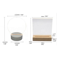 Feuille acrylique vierge Offre Spéciale 4-5mm, plaque OEM avec Base de lampe en bois, veilleuse pour bébé