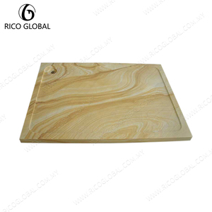 2025 OEM BST-034A-BETR Bac de douche rectangulaire en travertin avec trou de drainage central pratique Fabriqué en Malaisie - Product Image 5
