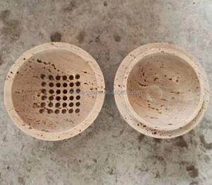 Pierre Naturelle 36 Trous Marbre <span class=keywords><strong>Beige</strong></span> <span class=keywords><strong>Travertin</strong></span> Encensoir Porte Bâton D'encens Arabe <span class=keywords><strong>Clair</strong></span> Brûleur D'encens Arabe 2024 - Product Image 3