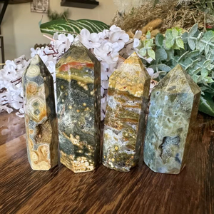 Torre de Cristal Natural de Alta Calidad, <span class=keywords><strong>Jaspe</strong></span> Oceánico, Piedra Curativa para Decoración del Hogar - Product Image 6