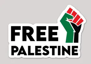 ホット販売カスタムデジタル印刷パレスチナ国旗ステッカーダイカットビニール無料パレスチナステッカー