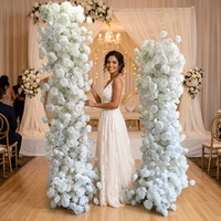 Chemin de table élégant pour événements et fêtes, en gros pour les grossistes, bouquet de fleurs de gypsophile anti-plis et durable