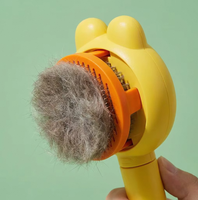 Brosse professionnelle de toilettage pour animaux de compagnie en ABS, multifonctionnelle, autonettoyante, pour démêler les poils de chat, design oreilles de lapin
