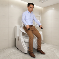Chaise de toilette et de douche Ucom UC-TL-18-A1 pour soins à domicile, siège de transfert pour salle de bain, pour l'aide aux personnes âgées