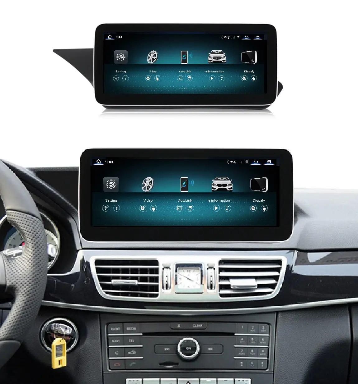 10,25 "Android 13 Qualcomm Автомобильный мультимедийный плеер GPS радио для Mercedes Benz E Class W212 w207 2010-2015 NTG4.0 4,5 5,0