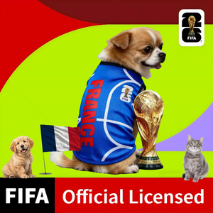 Vêtements pour animaux de compagnie officiels de la Coupe du monde <span class=keywords><strong>FIFA</strong></span> 2026, vêtements pour chiens élastiques, veste de luxe pour chien, t-shirt pour l'équipe de football de France - Product Image 1