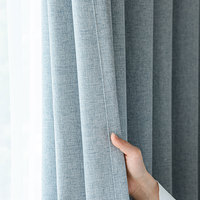 Rideaux occultants anti-griffures pour chats, aspect lin double face, à œillets, pour chambre et salon, vente en gros fabricant