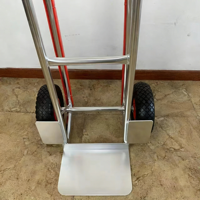 Chariot de manutention industriel en alliage d'aluminium, capacité 110 kg, pour plateformes et escaliers, logistique d'entrepôt, transport, OEM, double poignée