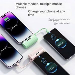 พาวเวอร์แบงค์พกพาขนาดเล็ก 5000mAh ชาร์จไร้สาย ชาร์จเร็ว แบตสำรองสำหรับโทรศัพท์มือถือ ใช้กลางแจ้ง กรณีฉุกเฉิน เดินทาง - Product Image 2