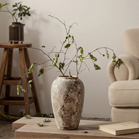 Vintage vazen voor decoratie, klei plantenpot, binnenkamer tafeldecoratie, keramische vaas