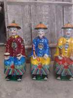 Ornement en céramique de Jingdezhen, figurine de chien Foo, lion, coq, empereur Qing, glaçure bleue, blanche et rouge, Famille Rose, décoration chinoise pour la maison
