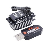Servo Digital CNC sin Escobillas Programable AGFRC A62BHL de 62g, 0.07s, Bajo Perfil, Alto Torque, Engranaje Metálico, Rodamientos de Bolas Dobles