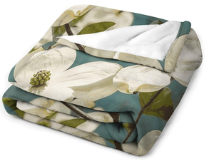 Manta Ultra Suave de Microfelpa, Manta Refrigerante Ligera y Cálida, Manta Decorativa con Estampado de Flores de Dogwood de Primavera, 70"x80", Acogedora - Product Image 3