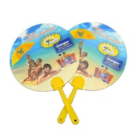 Abanico de Mano de Plástico PP con Impresión de Serigrafía Personalizada FOCUS - Abanico Promocional Publicitario para Eventos, Clubes Deportivos, Publicidad Creativa