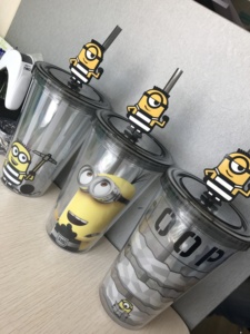 Personnalisé double paroi de voyage imprimé en plastique eau enfants <span class=keywords><strong>dessin</strong></span> animé paille <span class=keywords><strong>gobelet</strong></span> - Product Image 3