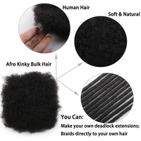 Cheveux Naturels Afro Crépus Kinky en Gros Harmony Brésiliens Remy pour Tresses Dreadlocks Crochet 8" Extensions de Cheveux
