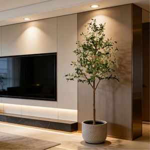 Venta Caliente: Árboles de Olivo Artificiales Realistas Desmontables de 210 cm con Frutos, Plantas Decorativas de Olivo Artificial para Hogar y Oficina - Product Image 4