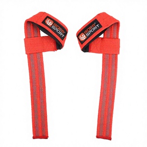 Sangles de poignet ajustables en polyester et coton avec logo personnalisé Boer pour le fitness, équipement de gym, sangle de musculation - Product Image 3