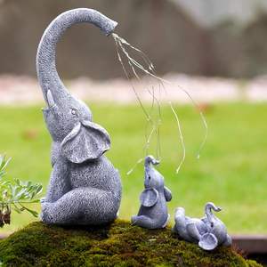 حديقة تمثال الفيل في الهواء الطلق سقي الشمسية أدى بطارية تعمل بالطاقة RGB أضواء - Product Image 3