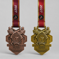 Medallas Deportivas Personalizadas de Cobre, Aleación de Zinc, para Carreras de Trail Running, Fabricante de Medallas de Judo, Jiu Jitsu, Karate, Taekwondo