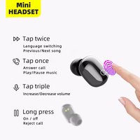 Earphone Nirkabel TWS J15 BT, Stereo Hifi 6D Bass, Headset Olahraga Tahan Air, Peredam Kebisingan, Handsfree dengan Mic dan Layar LED