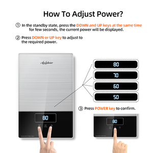 Portable Touch <b>Control</b> App-Enabled WiFi Smart Remote <b>Control</b> Instant Hot Water Heater IPX4 Waterproof Plastic Housing - Product Image 2