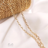 Chaîne DIY en gros plaquée or 14 carats, haute résistance à la décoloration, accessoire de connexion pour collier en forme de nuage et de 8