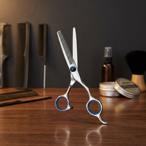 Ciseaux de barbier professionnels en acier inoxydable, ciseaux à effiler exclusifs pour coiffeur, fournitures de salon, qualité A+ 28 - Product Image 4