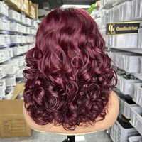 Cabello Humano Natural Rizado y Voluminoso Transparente para Peluca Frontal de Encaje 13*4, Cabello Remy Virgen Natural, 250% de Densidad, Largo, 1 Pieza