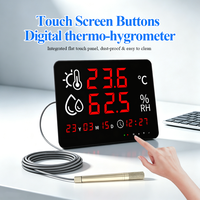 Moniteur de température et d'humidité WiFi industriel avec écran LED, sonde externe haute température, application mobile et enregistrement de données à distance